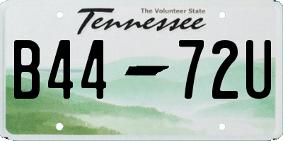 TN license plate B4472U