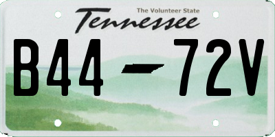 TN license plate B4472V