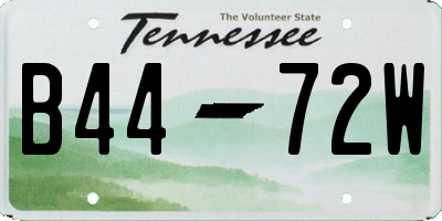 TN license plate B4472W