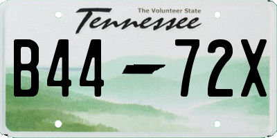 TN license plate B4472X