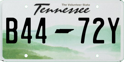 TN license plate B4472Y