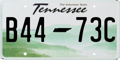TN license plate B4473C