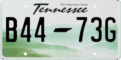 TN license plate B4473G