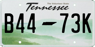 TN license plate B4473K