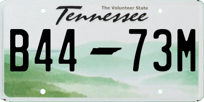 TN license plate B4473M