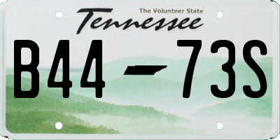 TN license plate B4473S