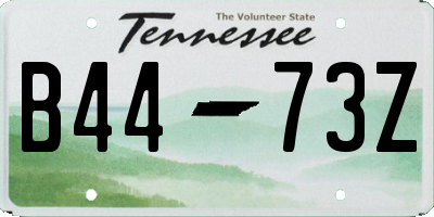 TN license plate B4473Z