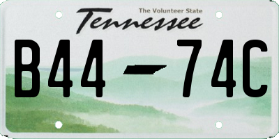 TN license plate B4474C