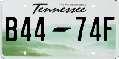 TN license plate B4474F
