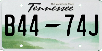 TN license plate B4474J