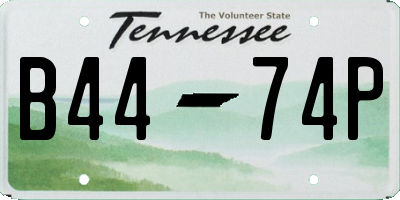 TN license plate B4474P