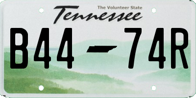 TN license plate B4474R