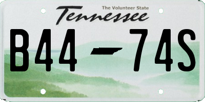 TN license plate B4474S