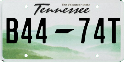TN license plate B4474T