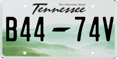 TN license plate B4474V
