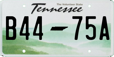 TN license plate B4475A