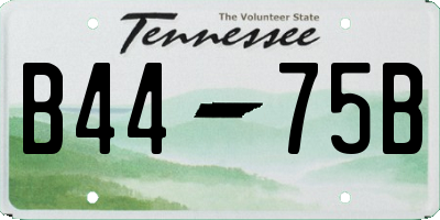 TN license plate B4475B