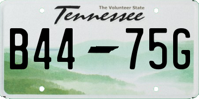 TN license plate B4475G