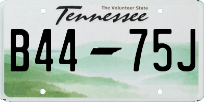TN license plate B4475J