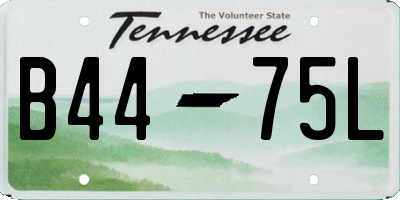 TN license plate B4475L