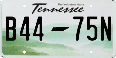 TN license plate B4475N