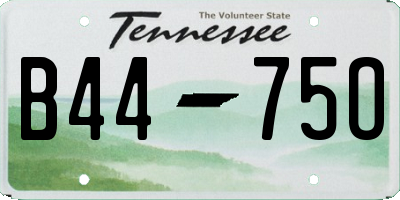 TN license plate B4475O