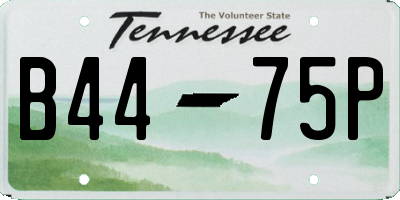 TN license plate B4475P