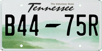 TN license plate B4475R