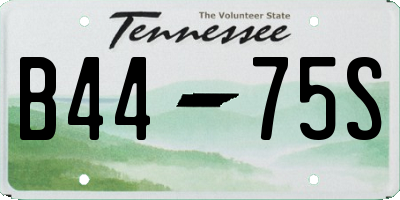 TN license plate B4475S