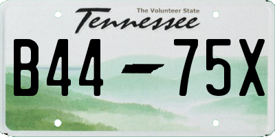 TN license plate B4475X