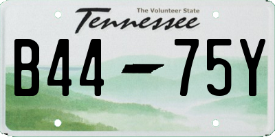 TN license plate B4475Y