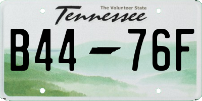 TN license plate B4476F