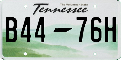 TN license plate B4476H