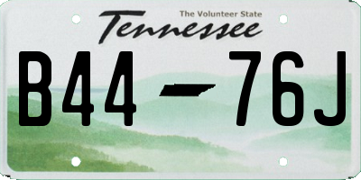 TN license plate B4476J