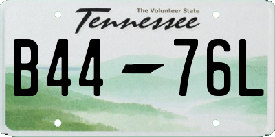 TN license plate B4476L
