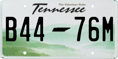 TN license plate B4476M
