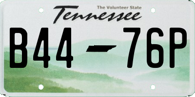TN license plate B4476P