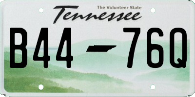 TN license plate B4476Q