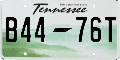 TN license plate B4476T
