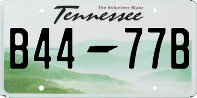 TN license plate B4477B