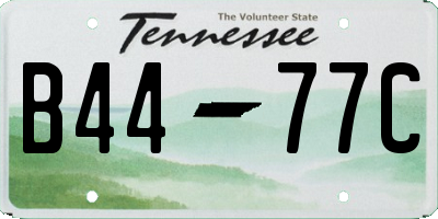 TN license plate B4477C