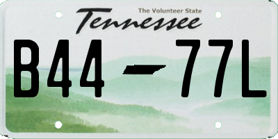 TN license plate B4477L