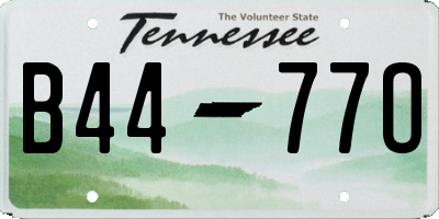 TN license plate B4477O