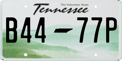 TN license plate B4477P