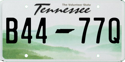 TN license plate B4477Q