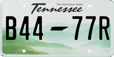 TN license plate B4477R