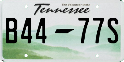 TN license plate B4477S