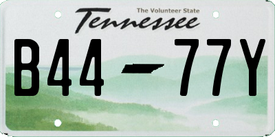 TN license plate B4477Y