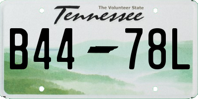TN license plate B4478L