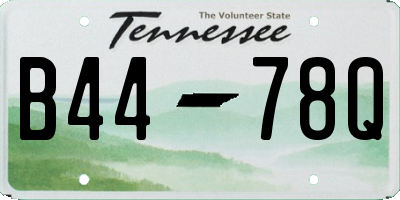 TN license plate B4478Q
